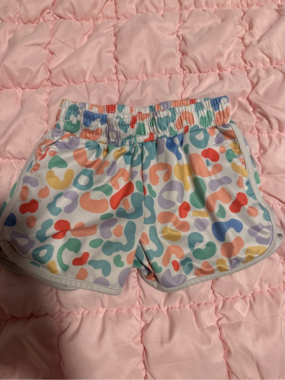 Honesty brand size small Colorful Pastel Leopard Print Athletic Shorts